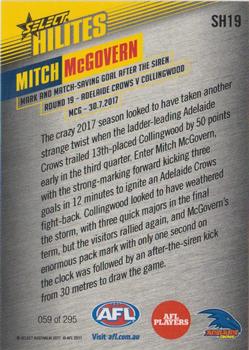 2017 Select AFL Hilites #SH19 Mitch McGovern Back